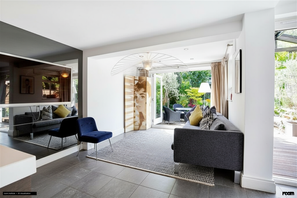 Crescent Lane, Clapham Living Room — Exaggerated Proportions design direction