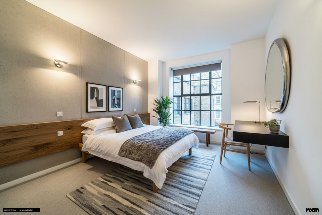Weller Street, Southwark Bedroom — Shifted Horizon design direction