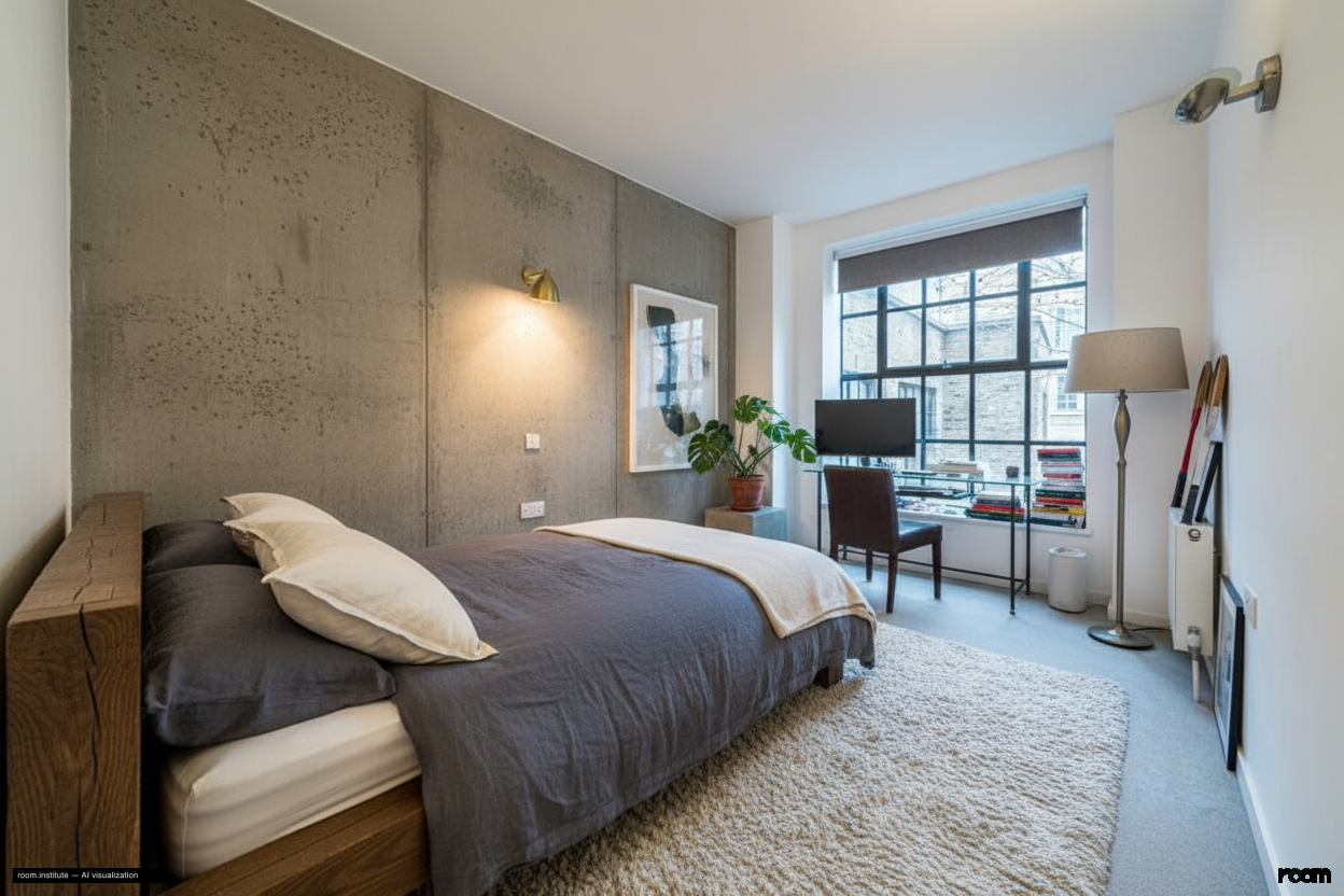 Weller Street, Southwark Bedroom — Rough & Refined design direction