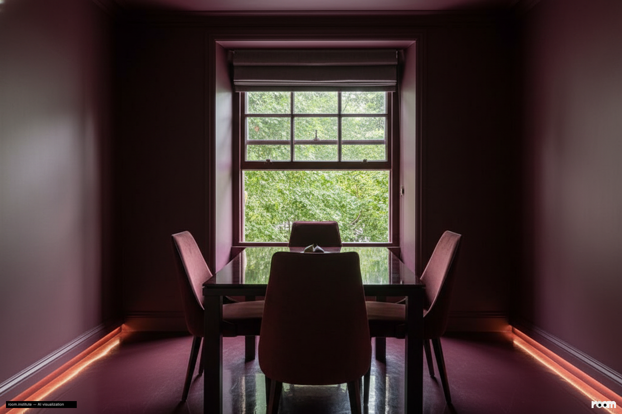 Rutland Gate, Knightsbridge Dining Room — Crimson Conquest design direction