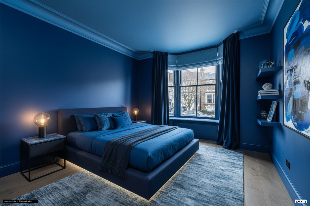 Amhurst Road, Hackney Bedroom — Saturated Depths design direction