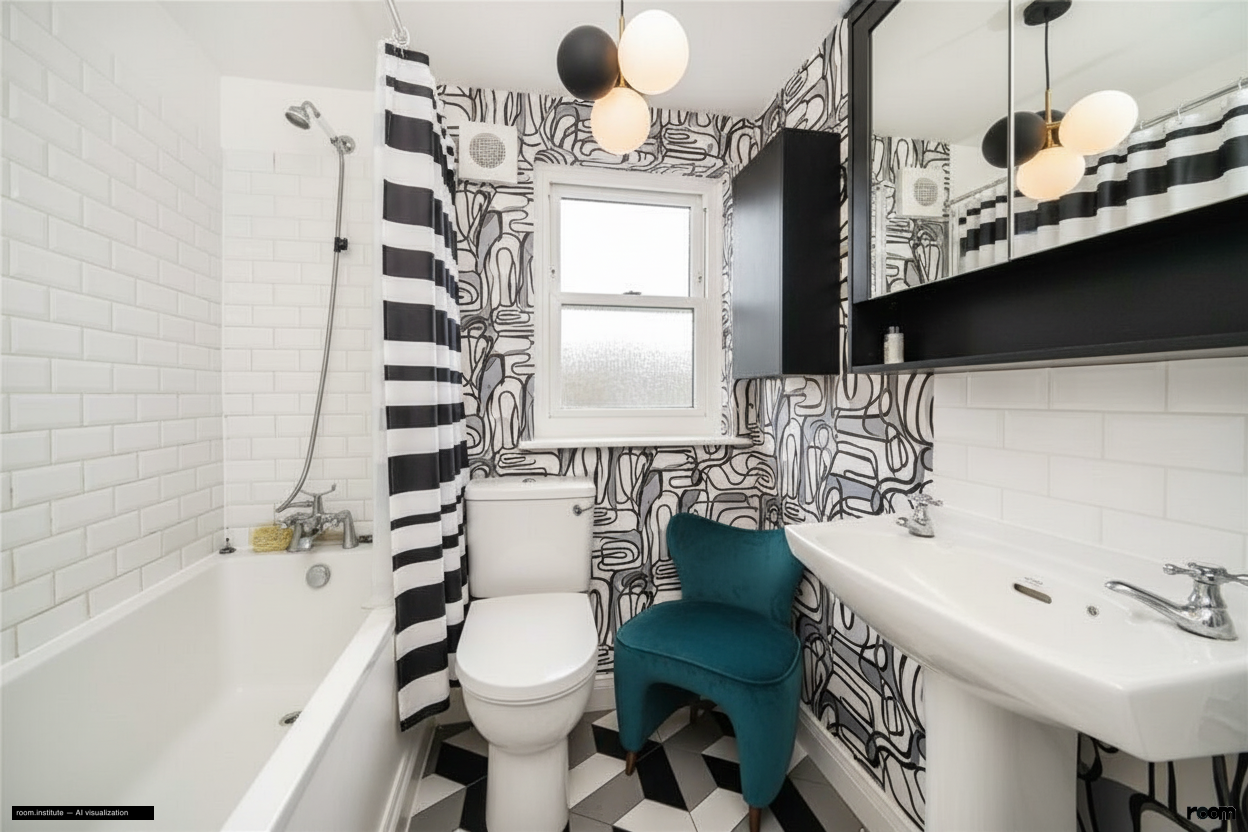Amhurst Road, Hackney Bathroom — Patterned Play design direction