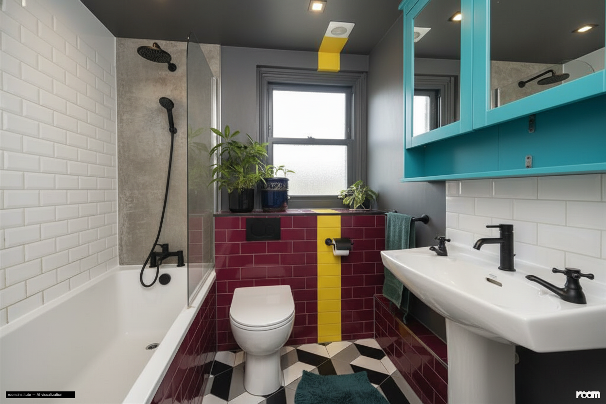 Amhurst Road, Hackney Bathroom — Crimson Interruption design direction