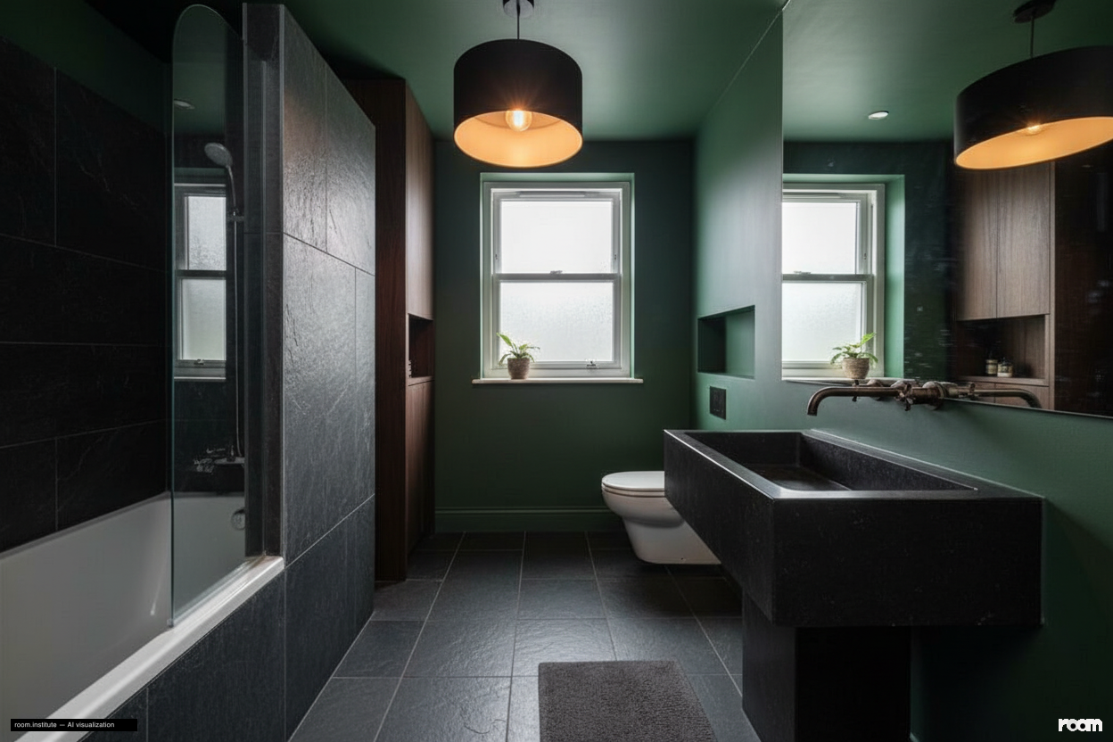 Amhurst Road, Hackney Bathroom — Monumental Hold design direction