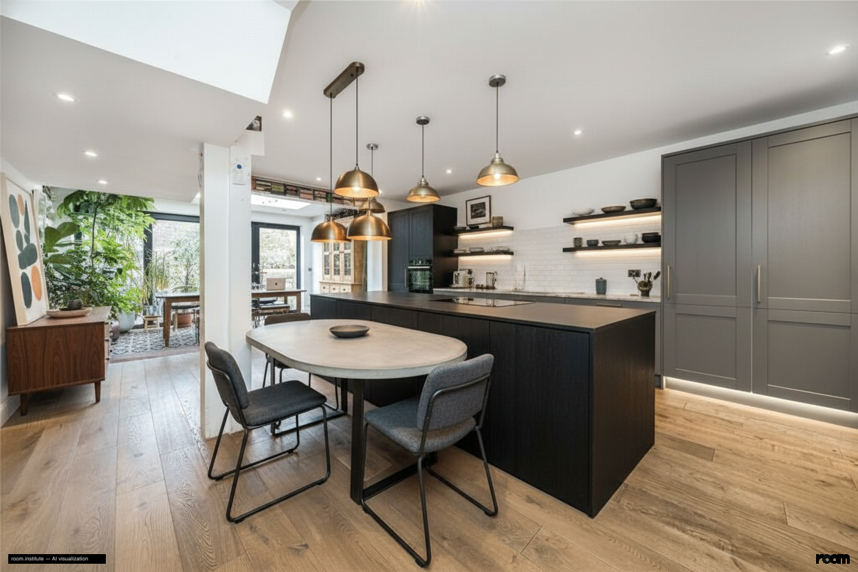 Amhurst Road, Hackney Kitchen — Shifting Weights design direction