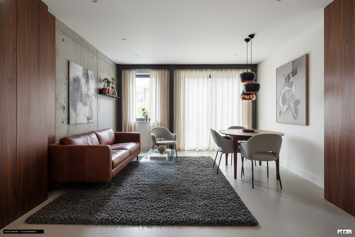 Florida Street, Bethnal Green Living Room — Paired Textures design direction