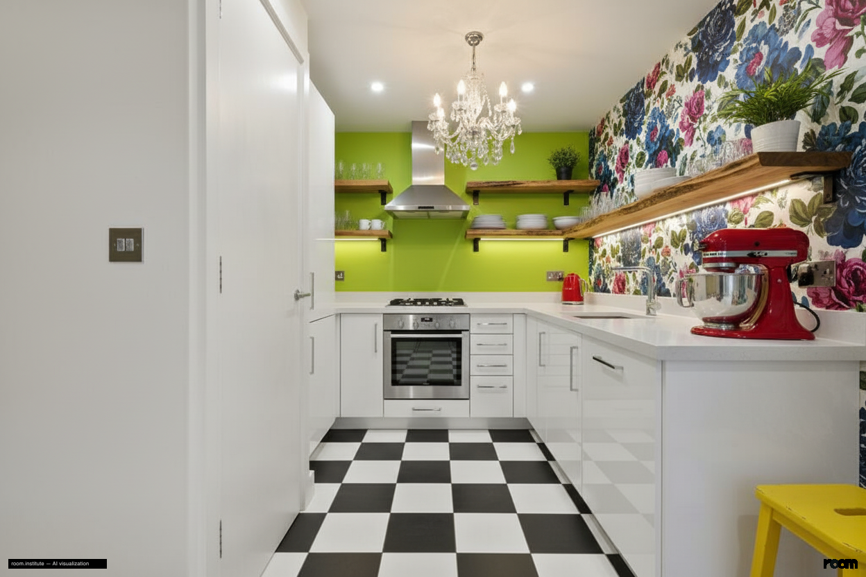 Florida Street, Bethnal Green Kitchen — Juxtaposed Echoes design direction