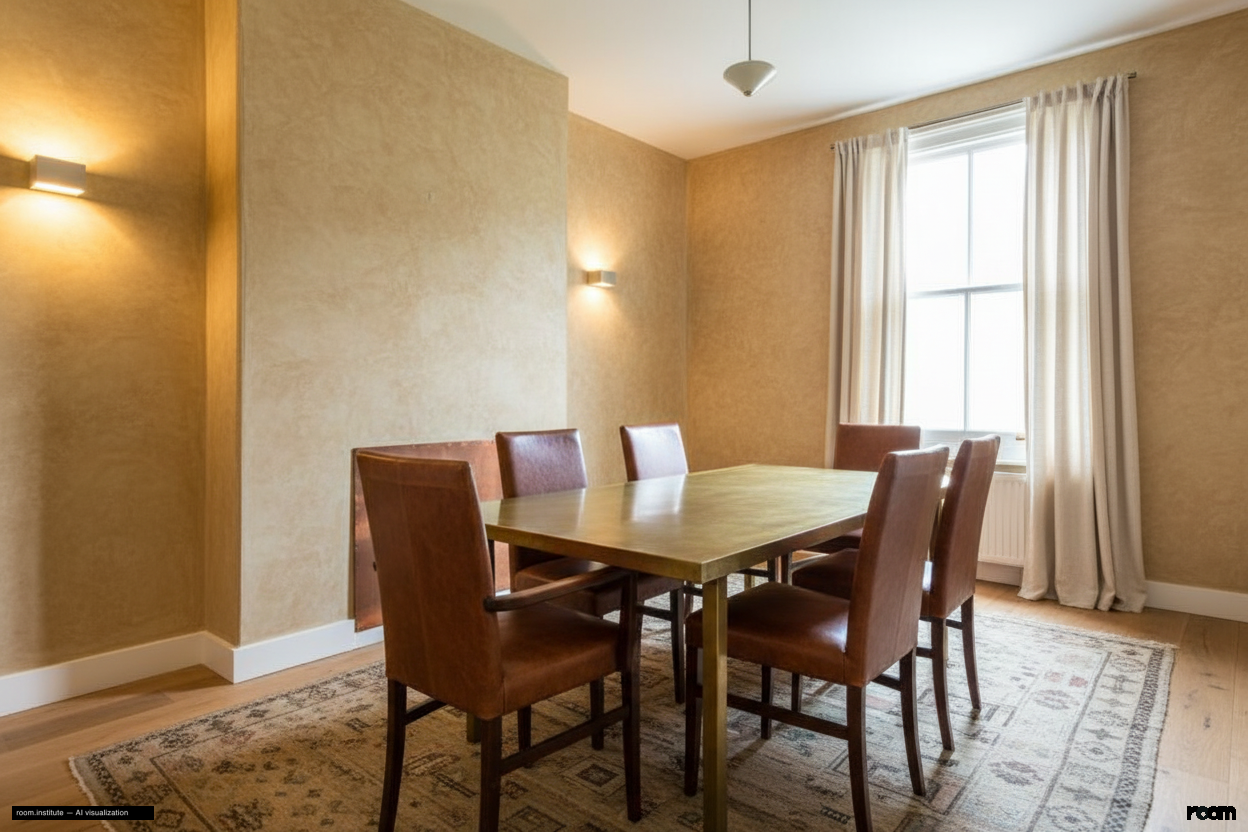 Whellock Road, Bedford Park, Chiswick Dining Room — Gilded Leather design direction