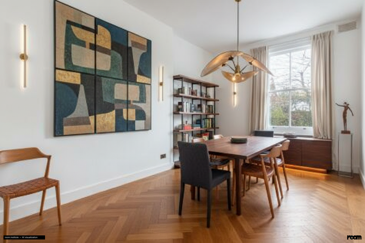 Whellock Road, Bedford Park, Chiswick Dining Room — Gilded Geometry design direction