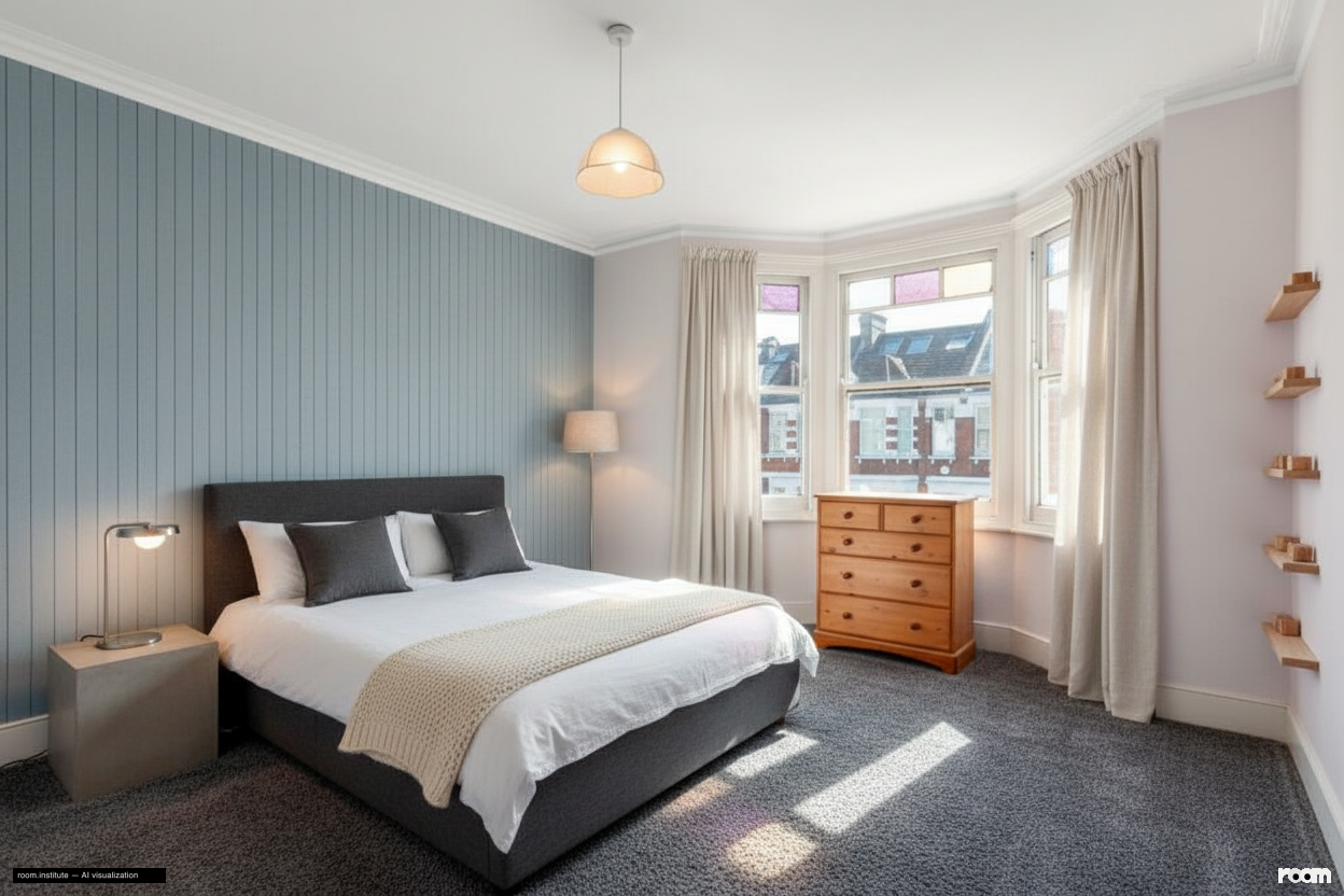 Whellock Road, Bedford Park, Chiswick Bedroom — Chalk & Cord design direction