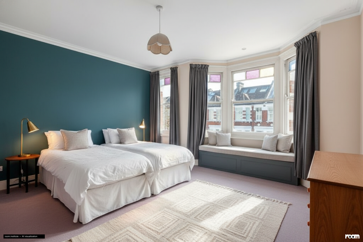 Whellock Road, Bedford Park, Chiswick Bedroom — Indigo Morn design direction