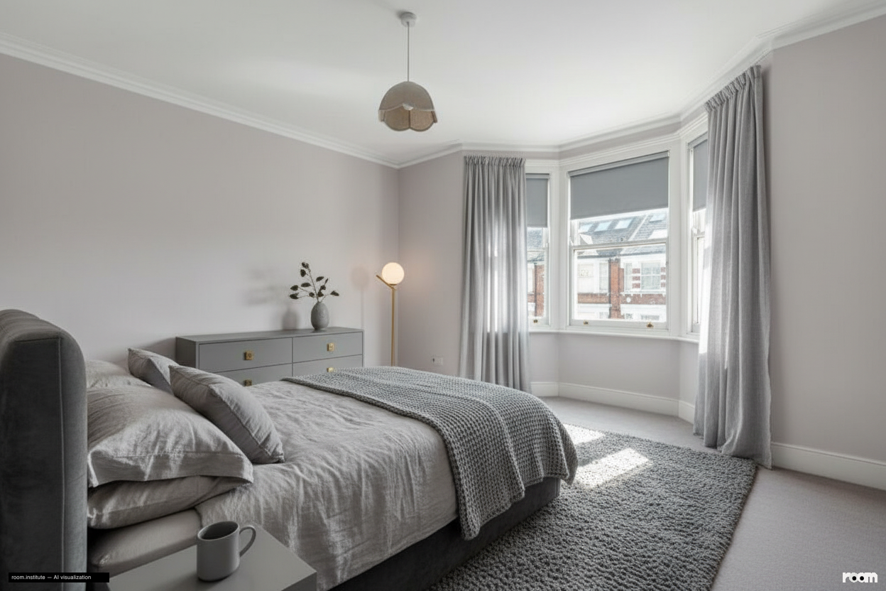 Whellock Road, Bedford Park, Chiswick Bedroom — Gray Light design direction