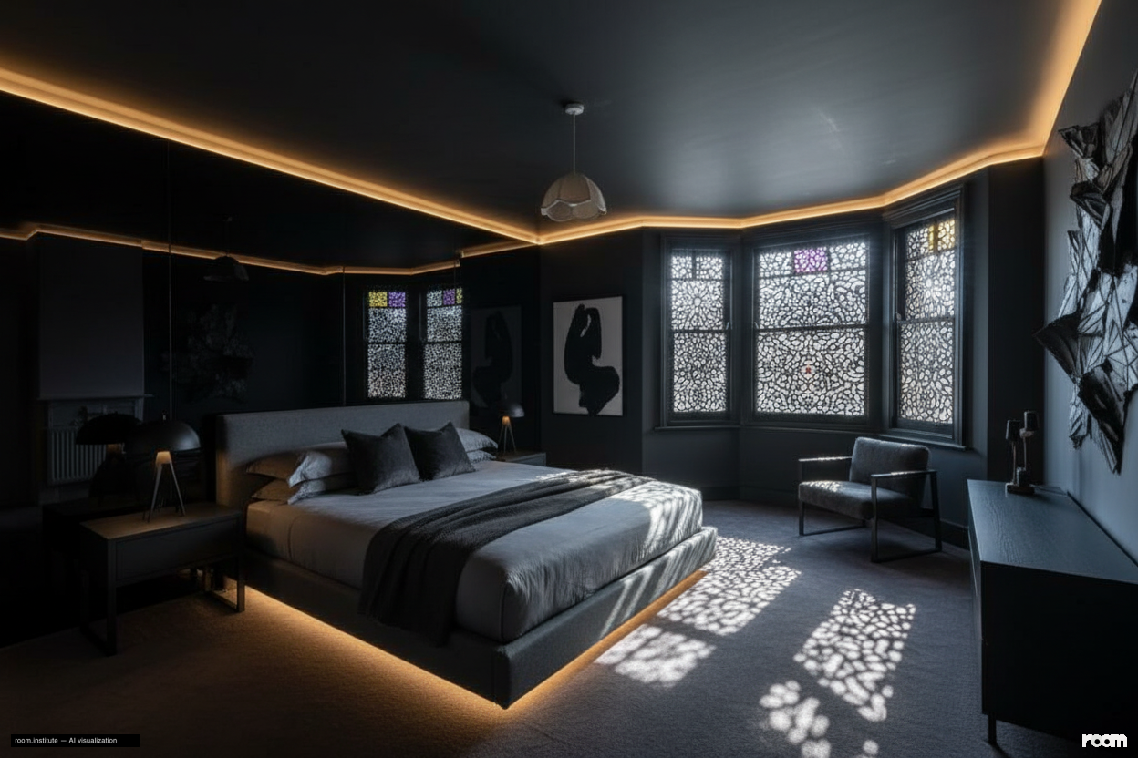 Whellock Road, Bedford Park, Chiswick Bedroom — Dark Weave design direction