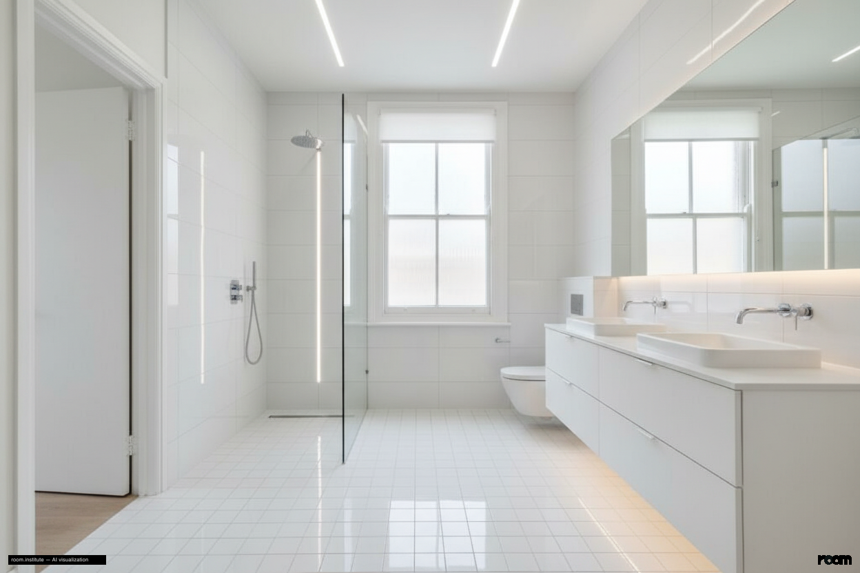 Whellock Road, Bedford Park, Chiswick Bathroom — White Grid design direction