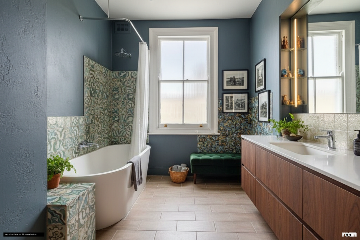 Whellock Road, Bedford Park, Chiswick Bathroom — Indigo Blooms design direction