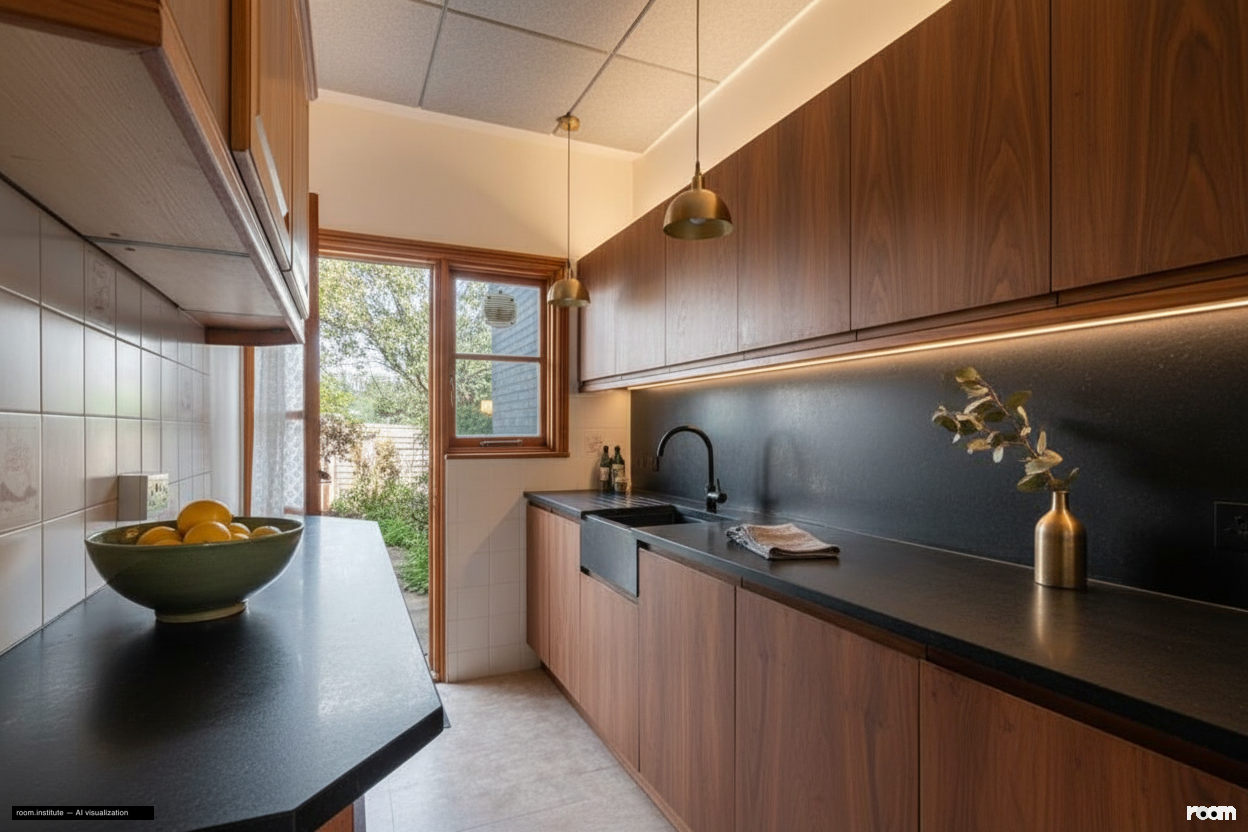 Whellock Road, Bedford Park, Chiswick Kitchen — Earthy Walnut design direction