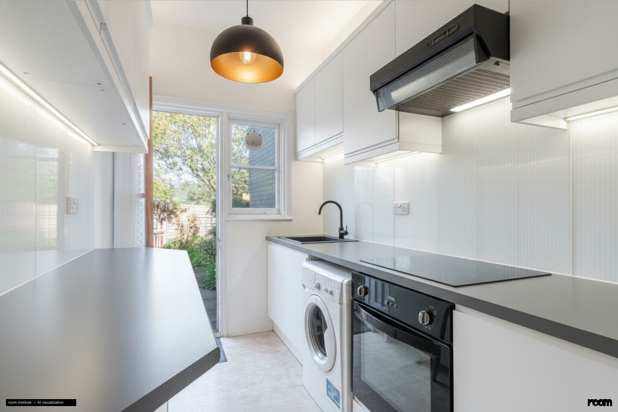 Whellock Road, Bedford Park, Chiswick Kitchen — Gloss & Charcoal design direction