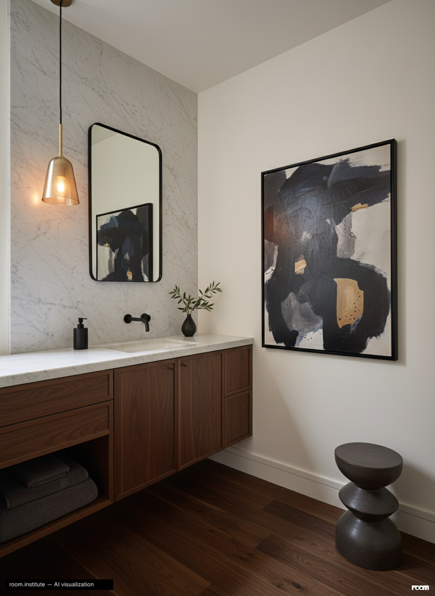 10 5th Ave Bathroom — Weighted Threshold design direction