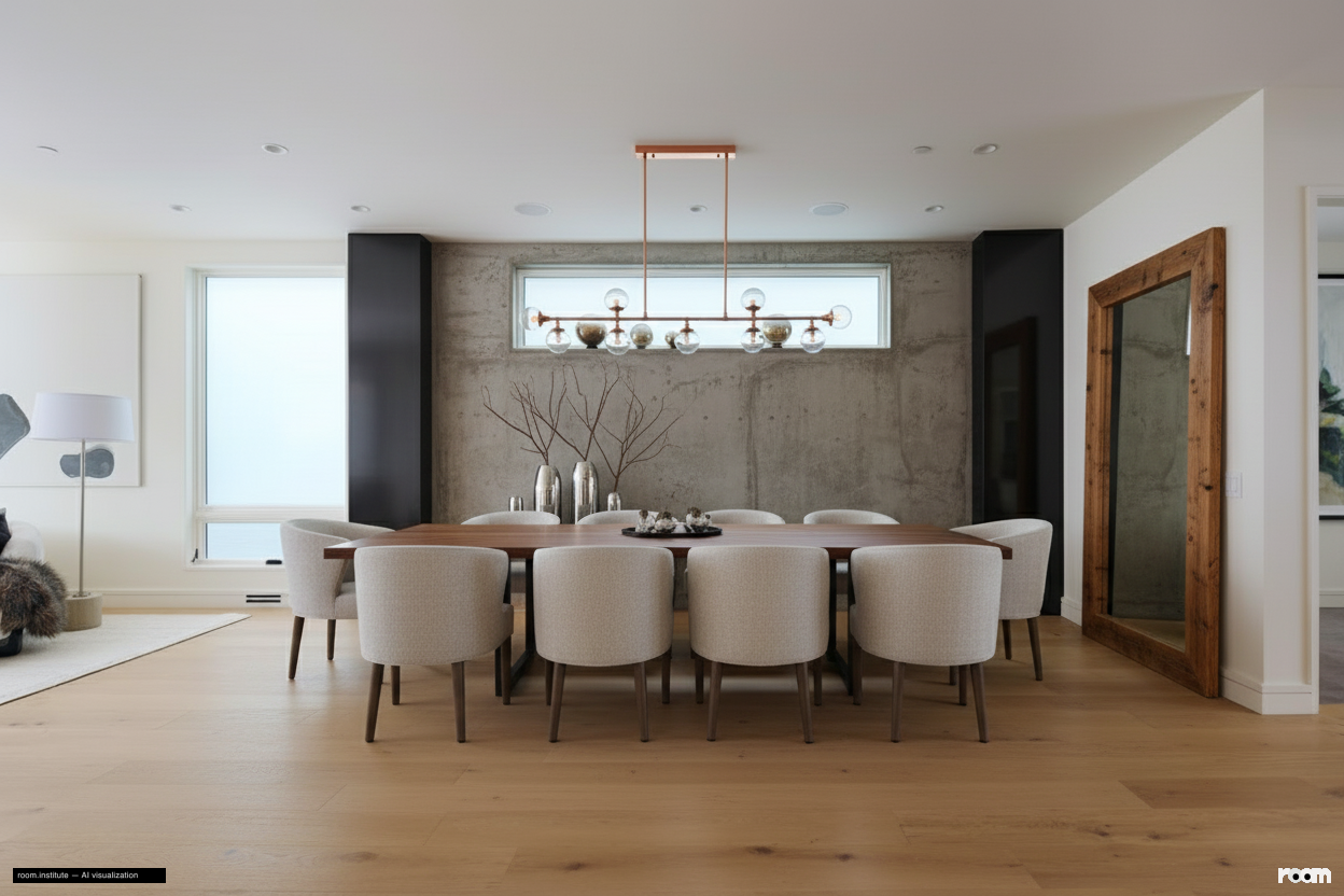 10 5th Ave Dining Room — Raw & Polished design direction