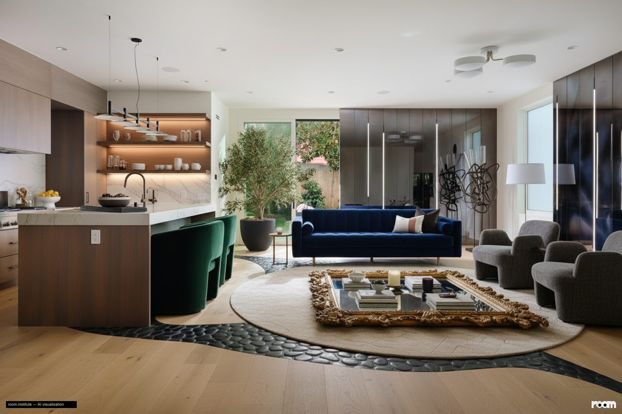 10 5th Ave Living Room — Sensory Slip design direction