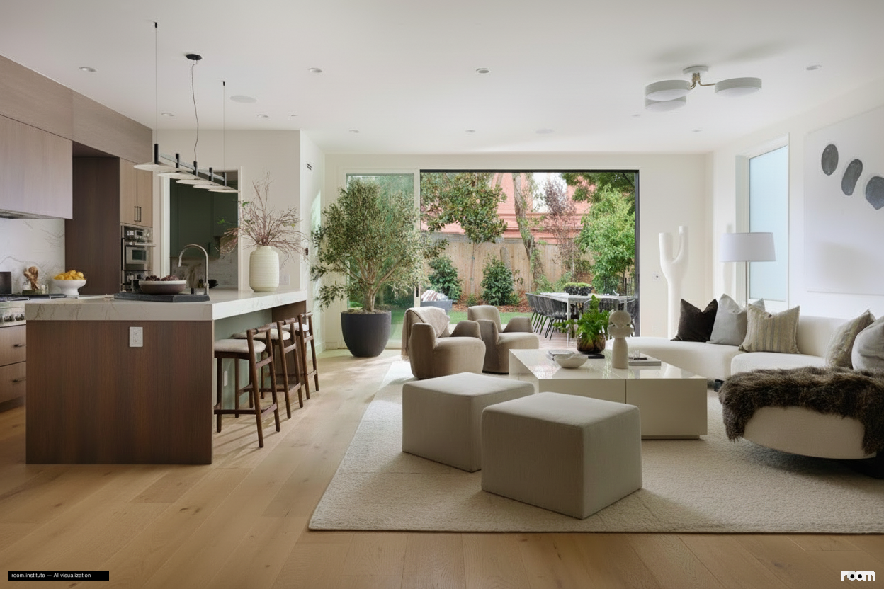 10 5th Ave Living Room — Depthless Dimensions design direction