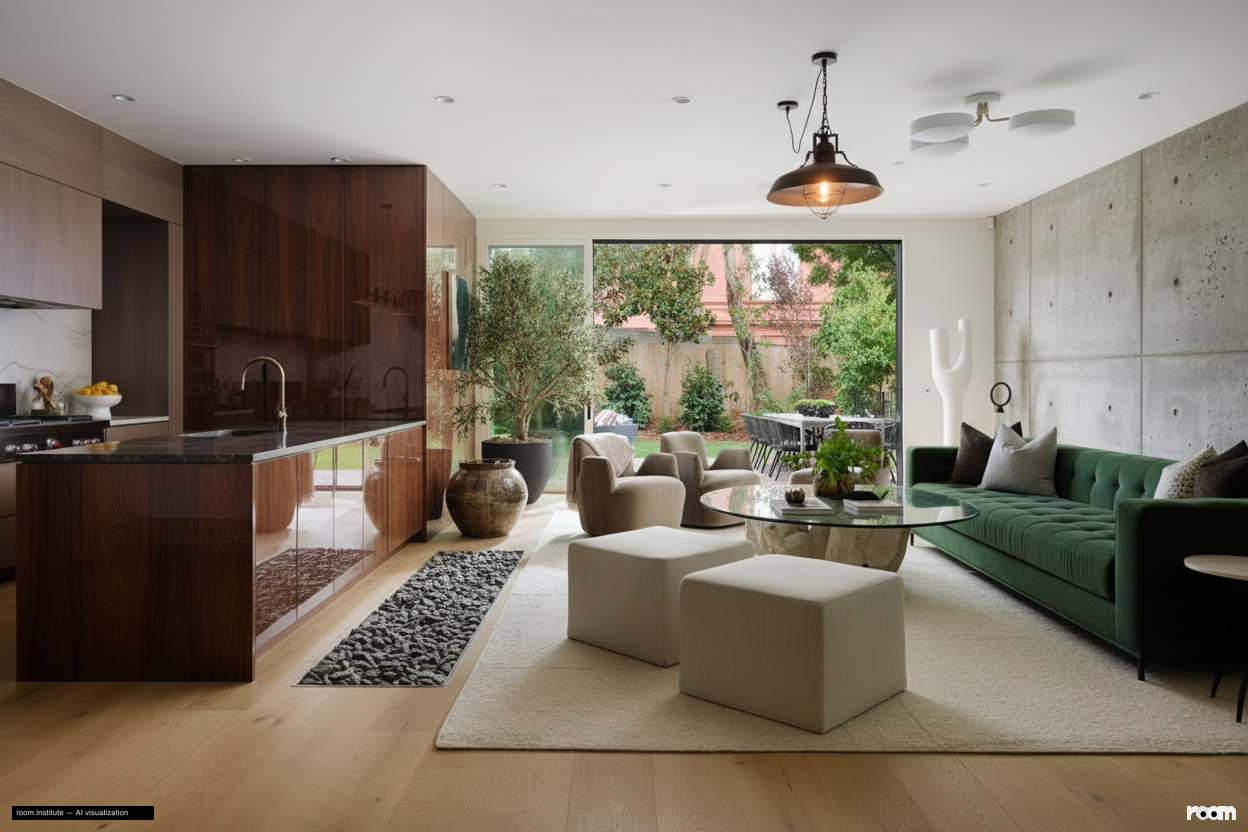 10 5th Ave Living Room — Unveiled Refinement design direction