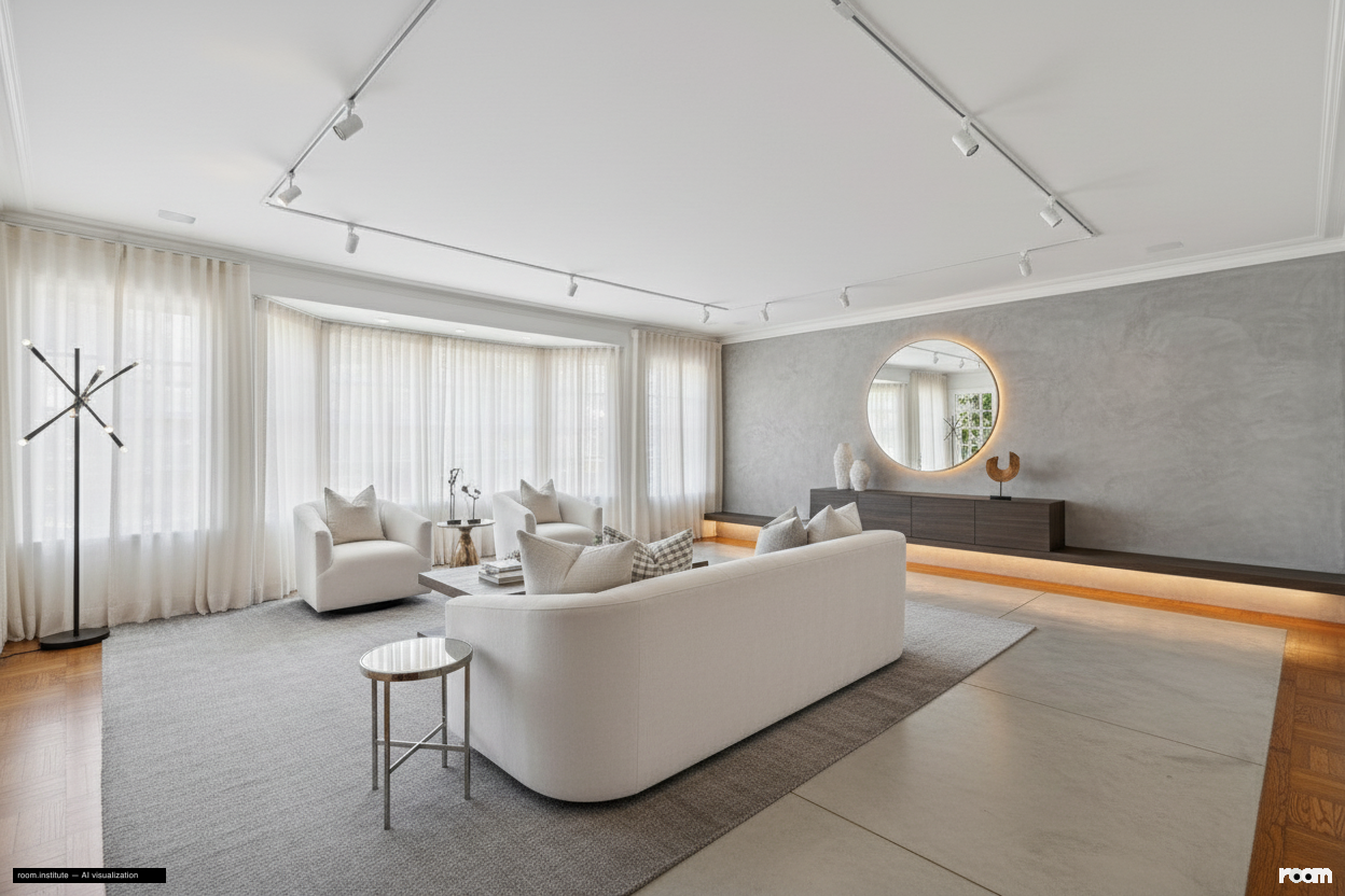 1967 Green St Living Room — Light Amplified design direction