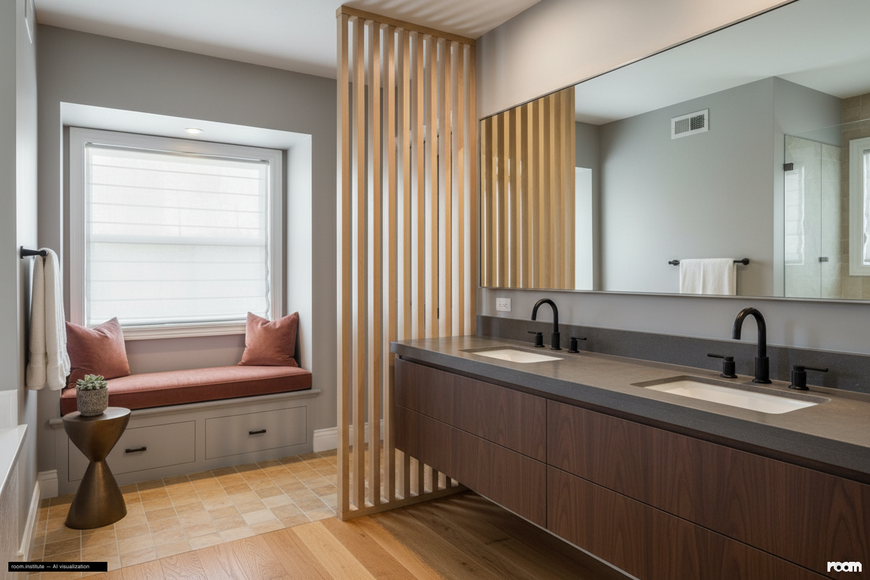 2070 Bush St Bathroom — Contained Vista design direction