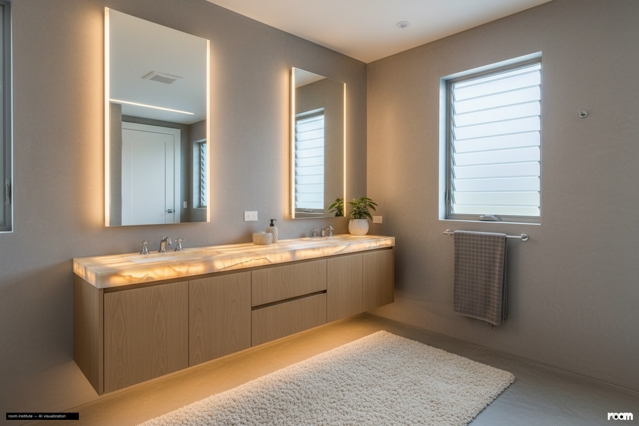 2070 Bush St Bathroom — Temporal Glow design direction