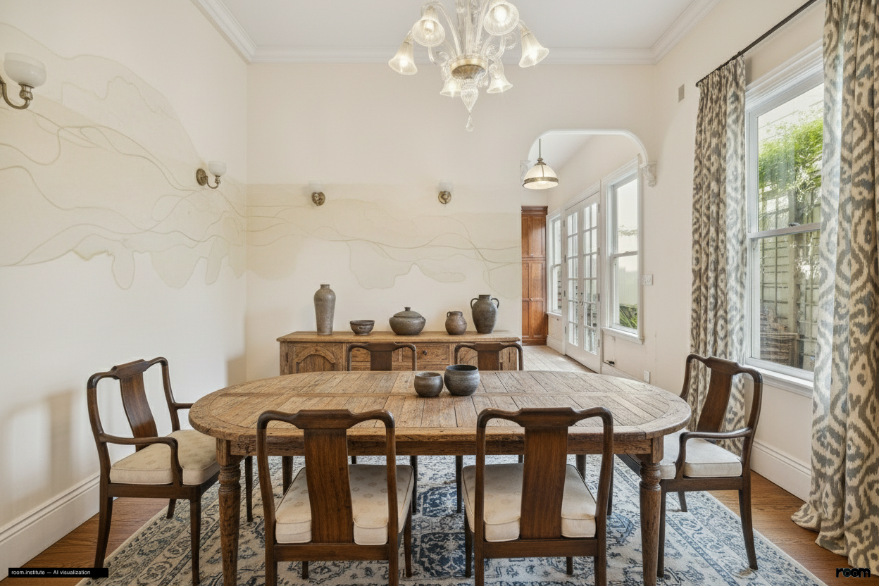 2070 Bush St Dining Room — Collected Echoes design direction