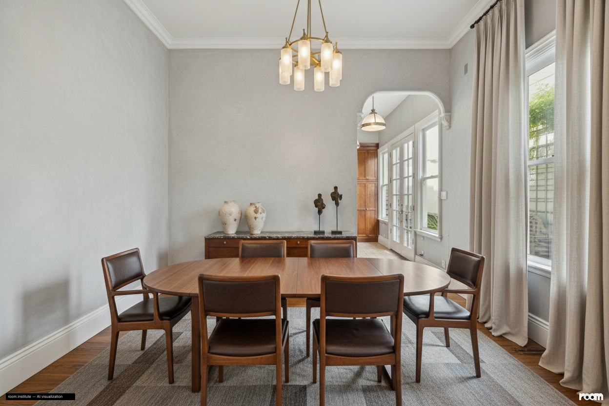 2070 Bush St Dining Room — Layered Foundations design direction