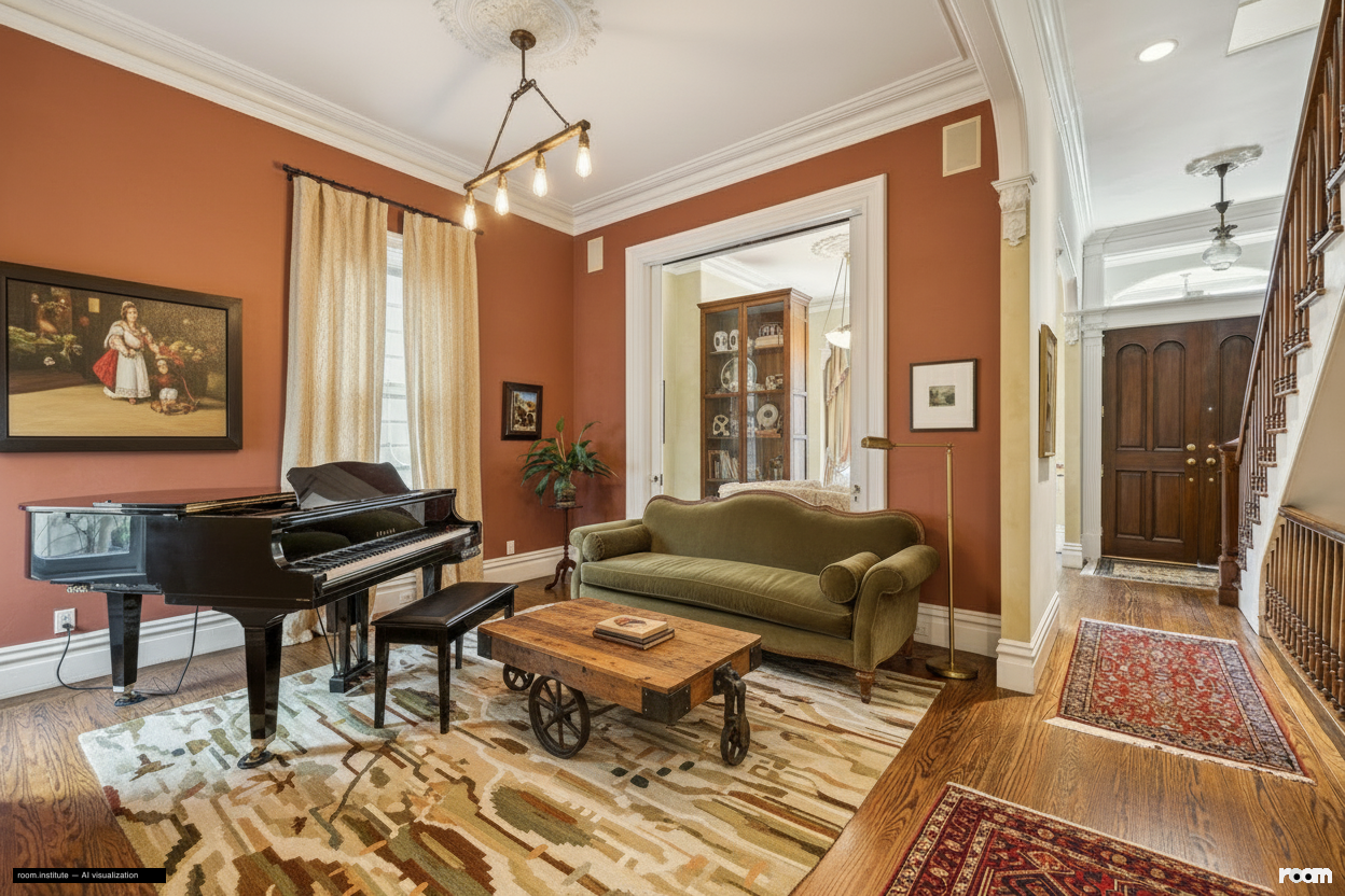 2070 Bush St Living Room — Quiet Autobiography design direction