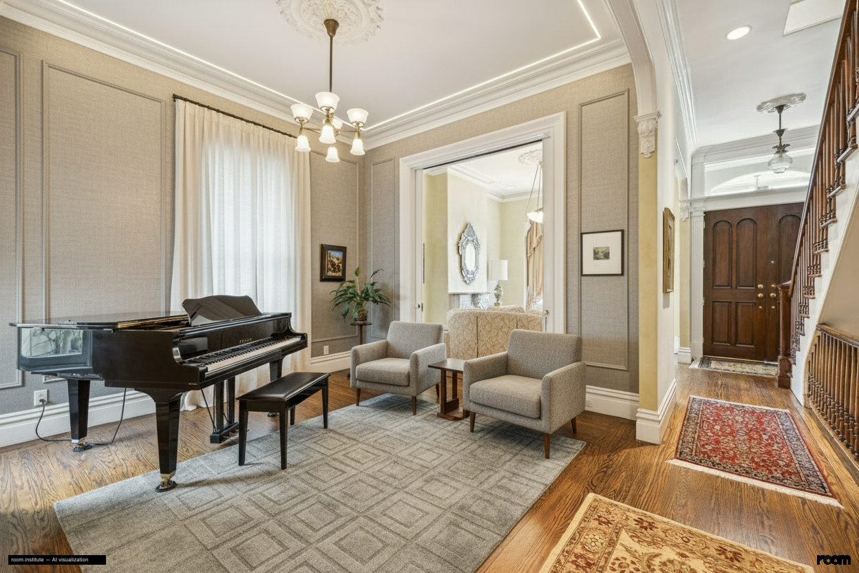 2070 Bush St Living Room — Balanced Tones design direction