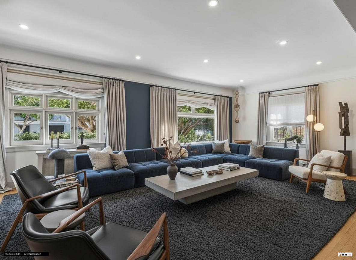 2196 Jackson St Bedroom — Subtle Depth design direction