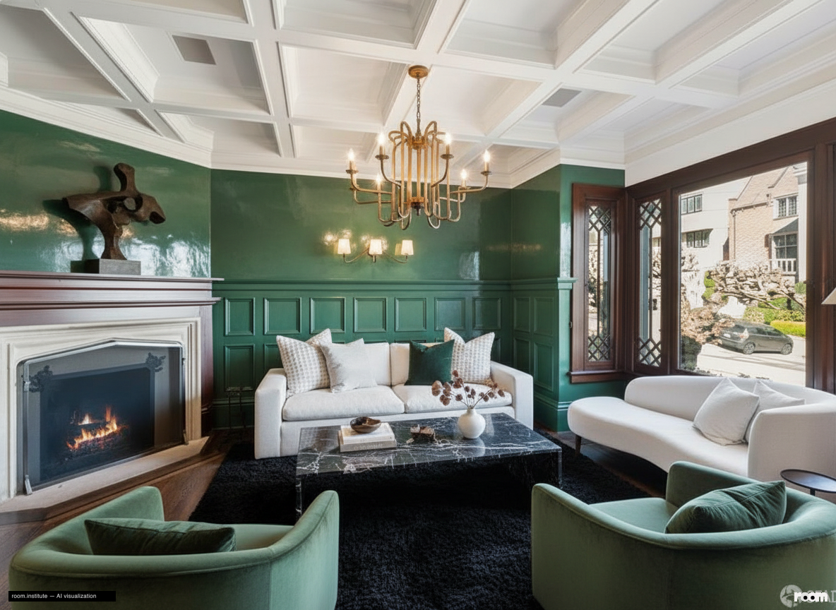 2535 Vallejo St Living Room Alt Angle — Jade Declaration design direction