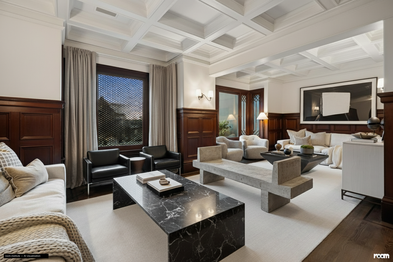 2535 Vallejo St Living Room — Raw Intercept design direction