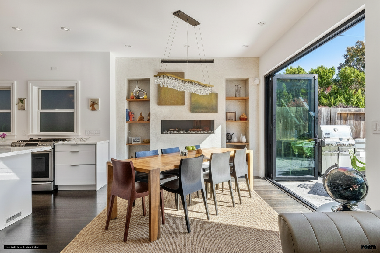 439-443 Jersey St Dining Room — Worn Gold, Deep Shade design direction