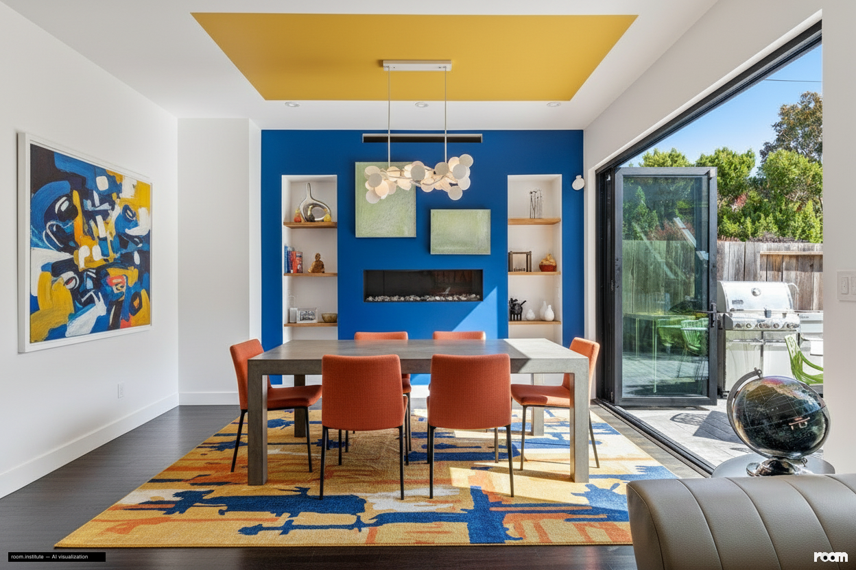 439-443 Jersey St Dining Room — Color Block Narrative design direction