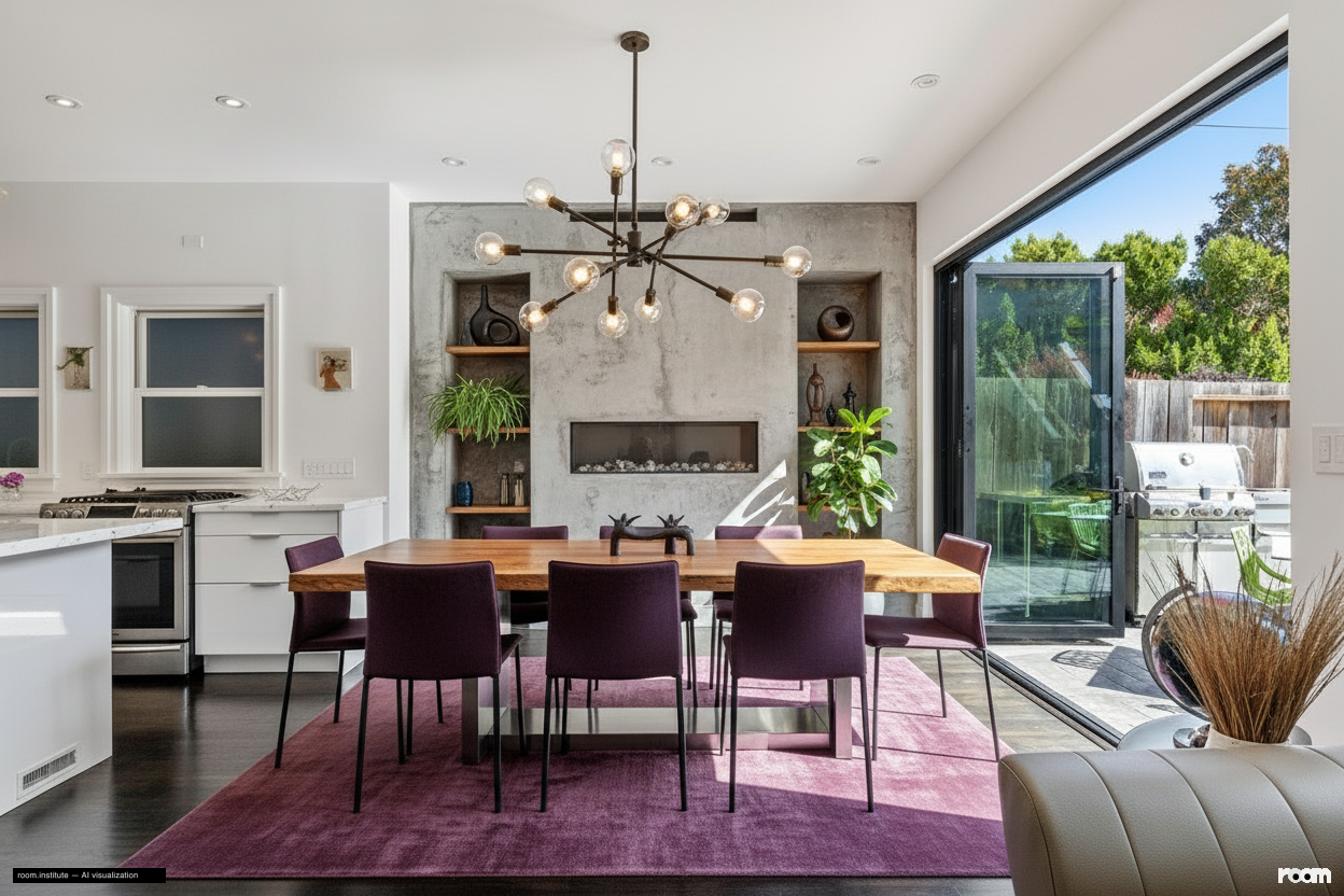 439-443 Jersey St Dining Room — Edge & Veil design direction